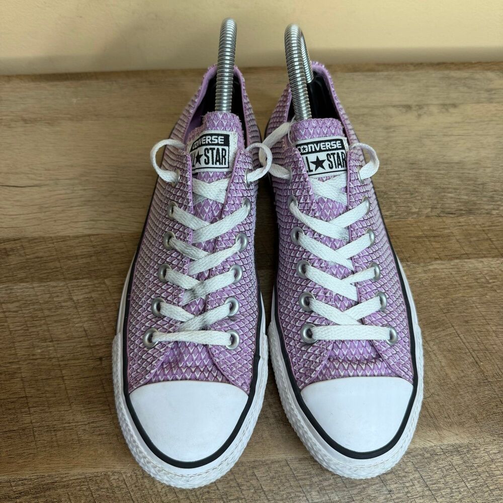 Converse Chuck Taylor All Star Low Top Sneaker Purple Snakeskin Print Women Sz 7 - Picture 5 of 7